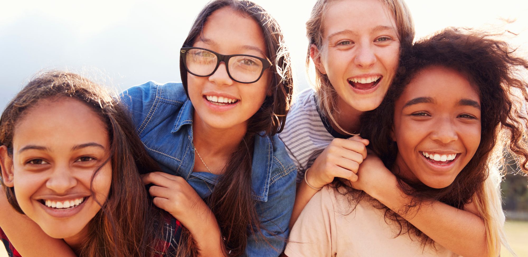 teens take a selfie together on their first day with Invisalign