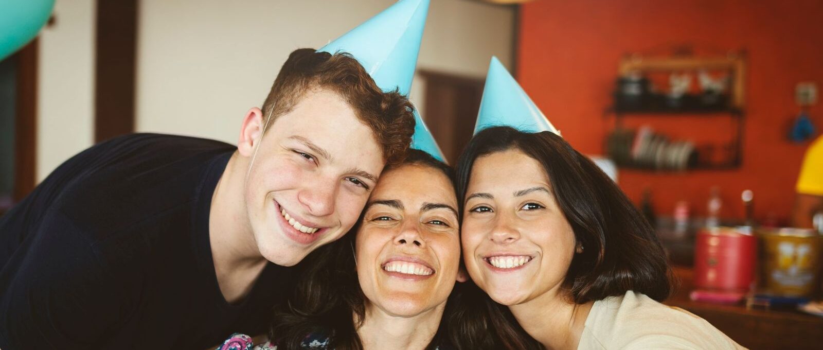 three friends celebrating the new year